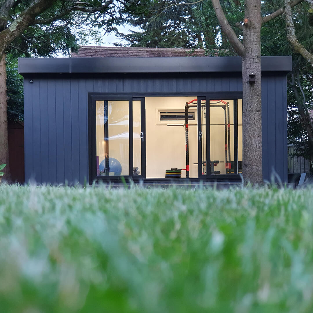 External shot of a zero maintenance garden gym room