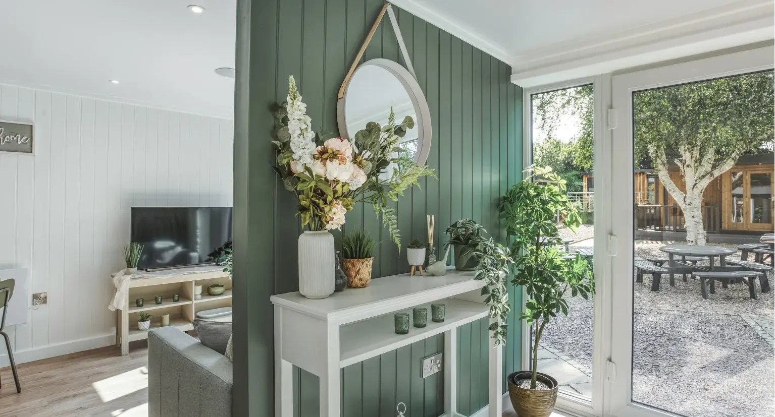 hallway area of a garden annexe