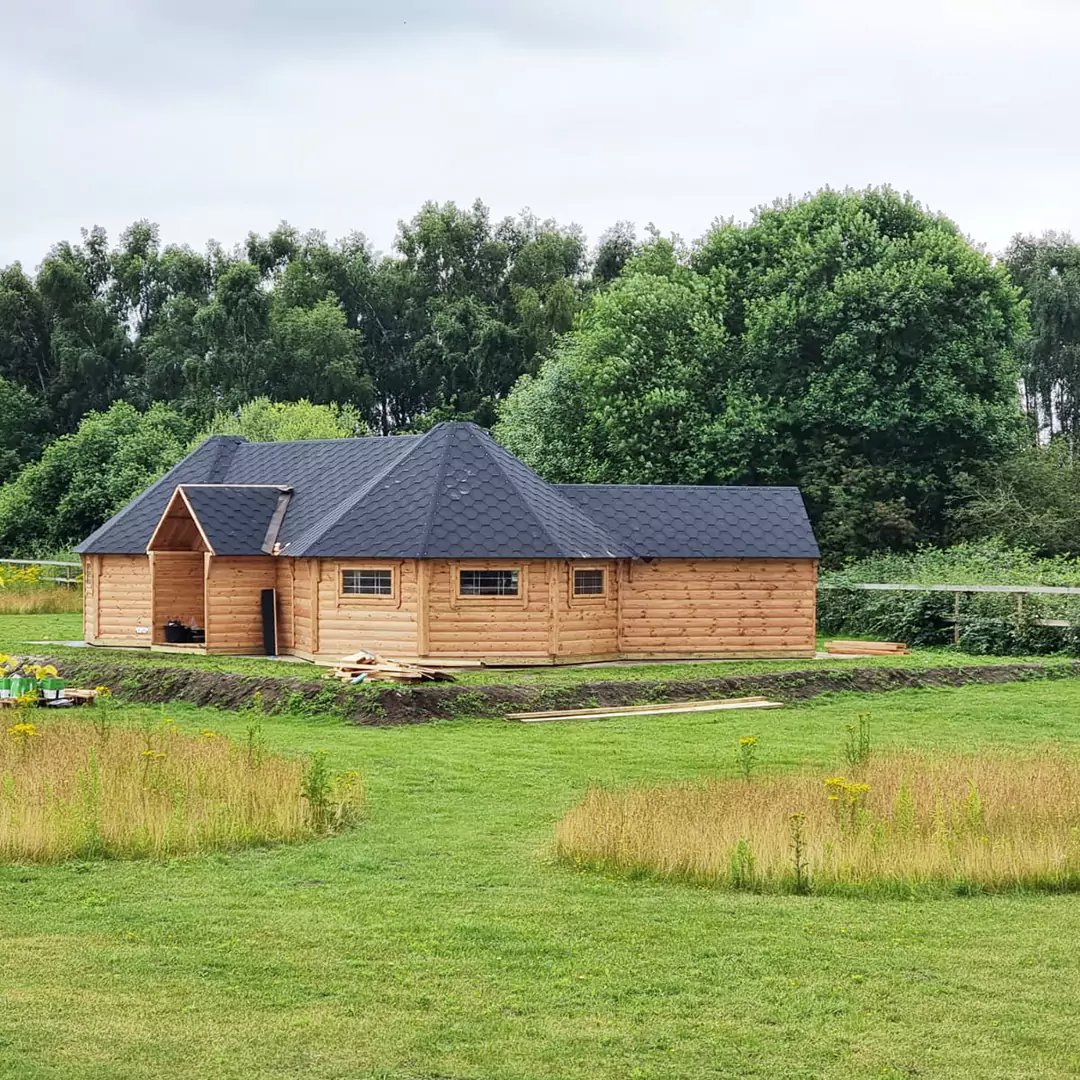 Happy Homestead Eco Nursery Forest School Outdoor Wooden Cabin