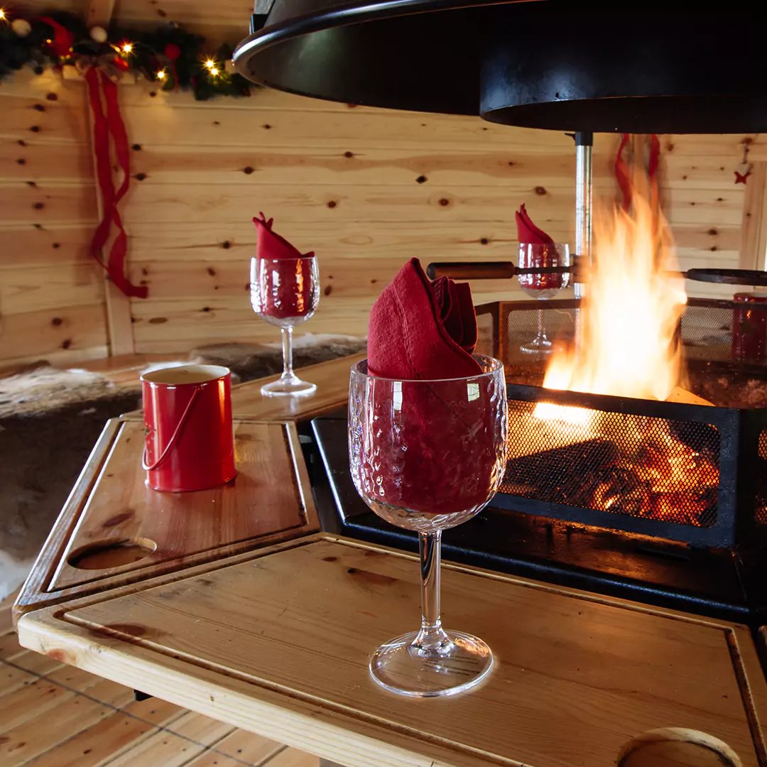 interior of a bbq cabin