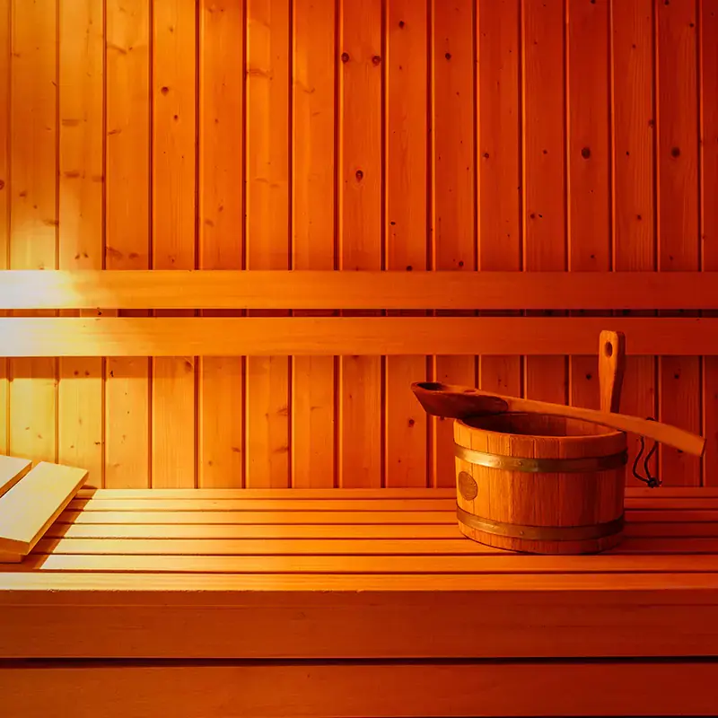 inside a sauna