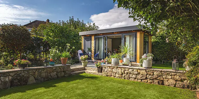 garden office with shed 