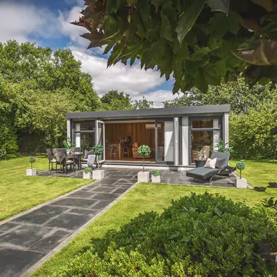 Large garden room with bifold doors