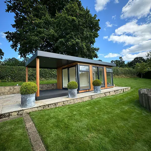 large garden room with veranda