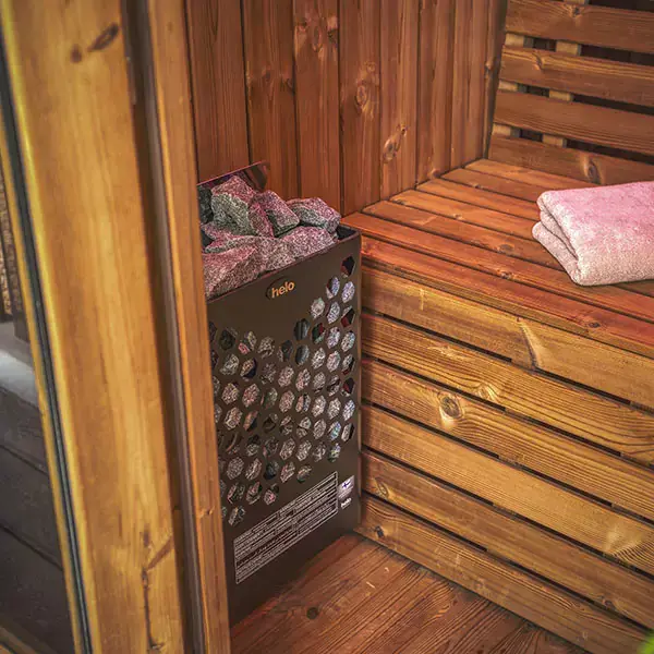 inside a sauna cabin