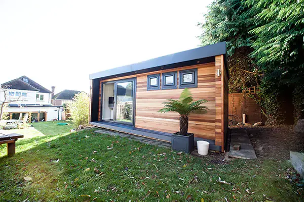 large insulated music studio in the garden