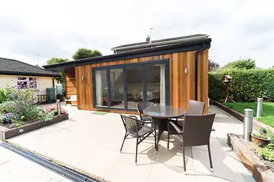 garden room With Bi-Fold Doors