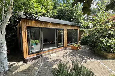 Redwood timber garden room gym